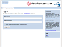 Tablet Screenshot of netloan.bibliotek.vasteras.se